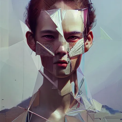 Image similar to 3 d, fashion models looks into the frame, intricate oil painting, high detail, figurative art, multiple exposure, poster art, 3 d, by tooth wu and wlop and beeple