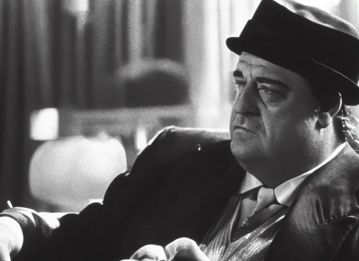 Image similar to film still of John Goodman as Vito Corleone in The Godfather 1972