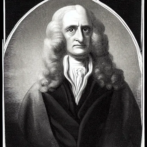 Prompt: photograph of isaac newton