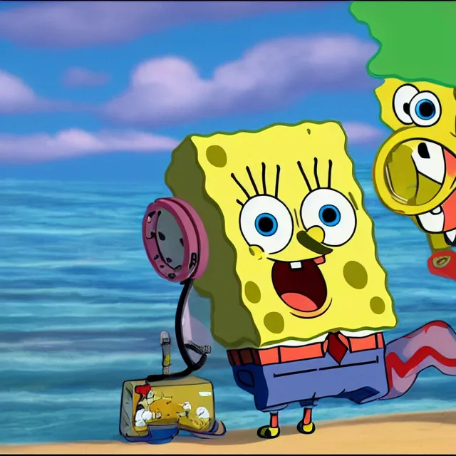 Image similar to spongebob, out of water, detailed, 4 k