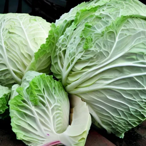 Prompt: hybrid of cabbage - duck cabbage made of cabbage