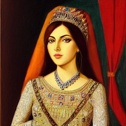 Image similar to Portrait of a Persian Princess who is an architect, beautiful princess