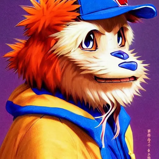 Image similar to suprised anime Portrait of Youppi the Habs Montreal Canadiens Mascot as a very sad and menacing pokemon, highly detailed anime, high evolution, 1993, legendary, smooth, sharp focus, dynamic lighting, intricate, trending on ArtStation, shiny Youppi as suprised pikachu, illustration pokemon, art by WLOP