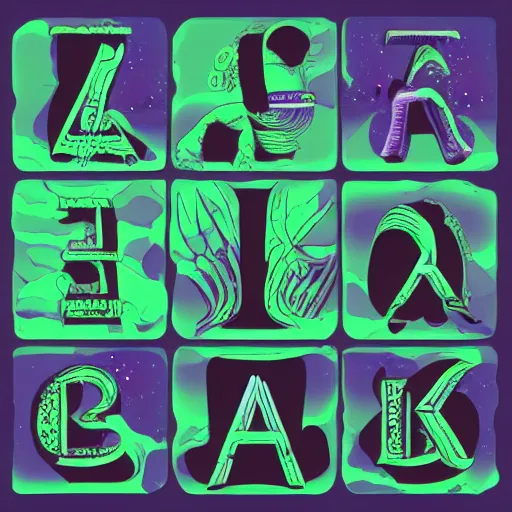 Image similar to alien alphabet, 4 k details