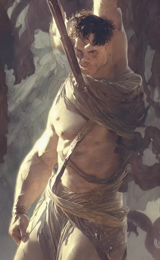 Image similar to Henry Cavill as a Greek god, gorgeous, amazing, muscular, intricate, highly detailed, digital painting, artstation, concept art, sharp focus, illustration, art by greg rutkowski and alphonse mucha