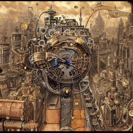 Image similar to steampunk, hyper detailed