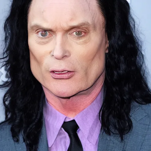 Prompt: Tommy Wiseau as a guest on the TV show Spencer's BIG 30