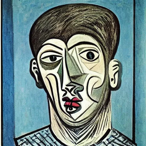 portrait of a mouth-less man by Pablo Picasso, highly | Stable ...