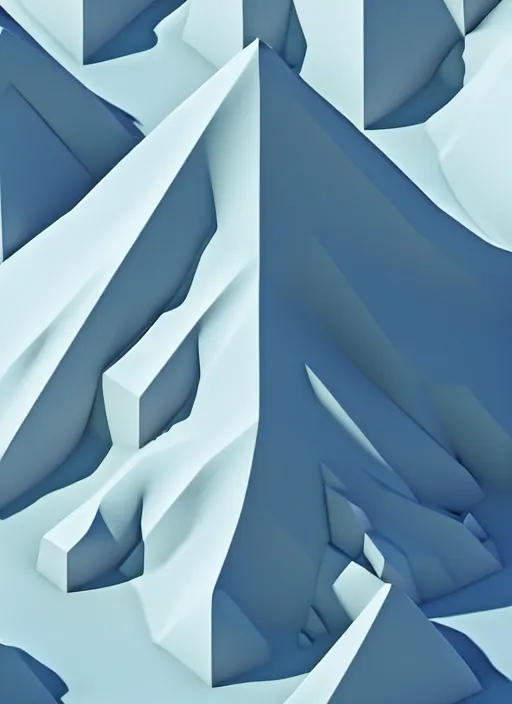 Image similar to a low poly isometric render of a icelandic mountain in the style of monument valley, intricate, elegant, smooth, illustration, simple, solid shapes, by nuri iyem, james gurney, james jean, greg rutkowski, anato finnstark. pixar, octane render