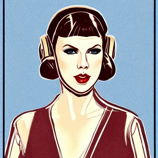 Prompt: Taylor Swift as Princess Leia in Star Wars, by Ralph MacQuarrie