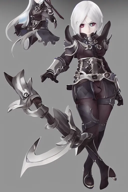 Image similar to female silver hunter character from dragon nest, wlop, trending on artstation, deviantart, anime key visual, official media, professional art, 8 k uhd