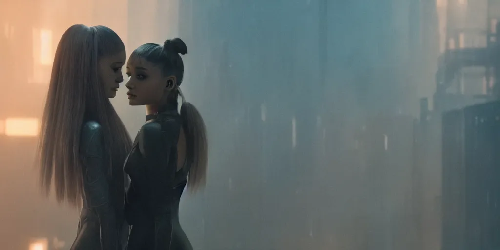 Image similar to ariana grande, blade runner 2 0 4 9 ( 2 0 1 7 ) movie still frame