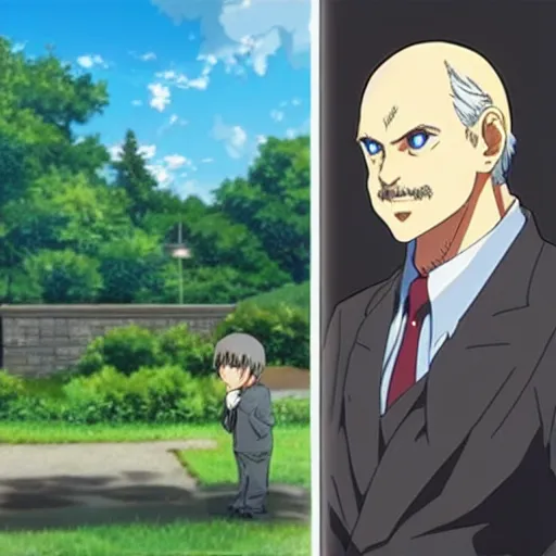 Image similar to alexander lukashenko as a main protagonist in anime