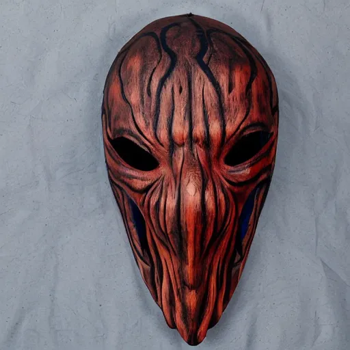 Image similar to mind flayer wooden mask