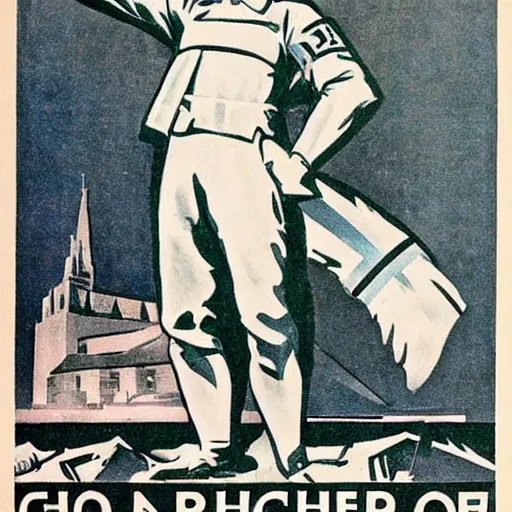 Image similar to third Reich propaganda posters