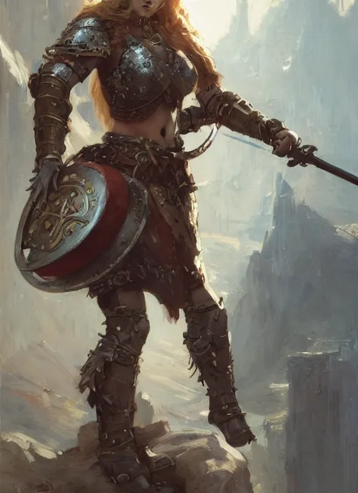 Prompt: character design game art digital 2 d girl viking christian cyborg armor by gaston bussiere, anna nikonova aka newmilky, greg rutkowski, yoji shinkawa, yoshitaka amano, tsutomu niehi, moebius, donato giancola, geoffroy thoorens, trending on artstation, featured on pixiv