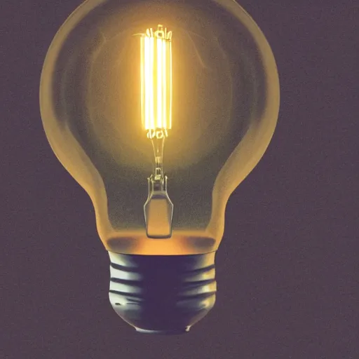 Prompt: life in a light bulb