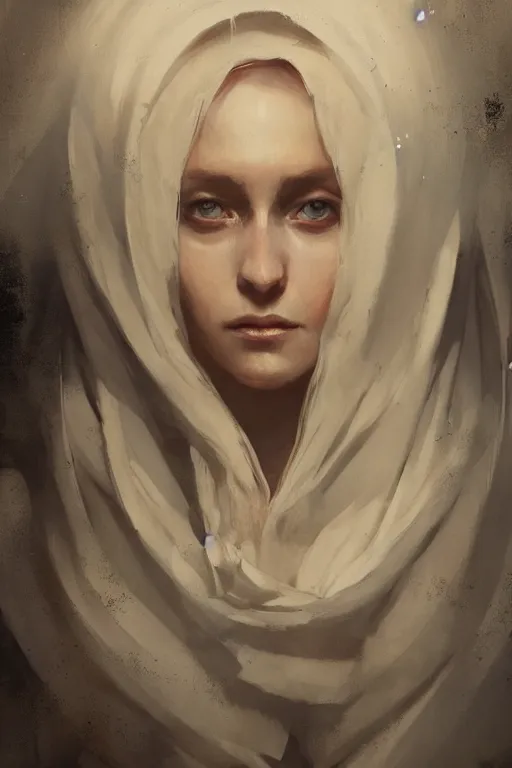 Prompt: catherine of siena by Greg Rutkowski, painting, portrait, trending on artstation