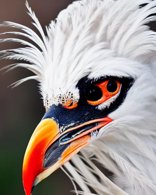 Image similar to closeup picture of secretary bird in savannah, captured on iphone, dlsr, photography