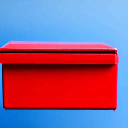 Image similar to a red box on the top of a blue box