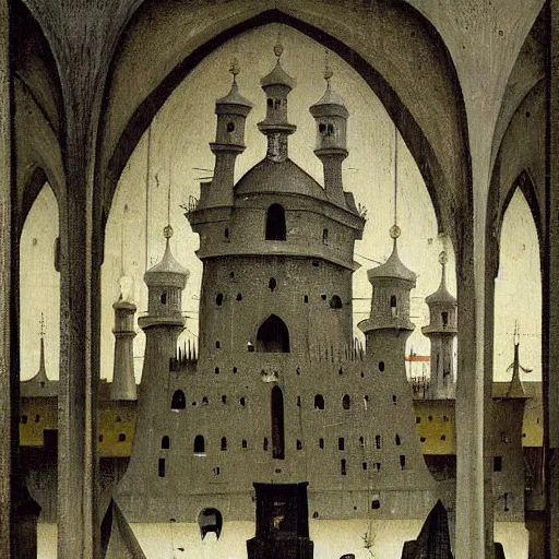 Image similar to black mosque by hieronymus bosch