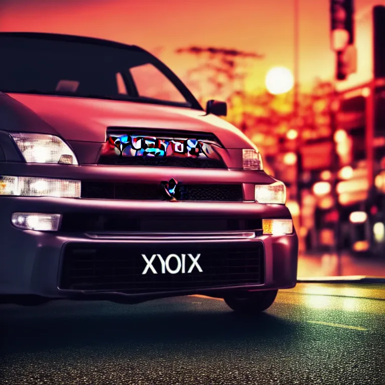 Prompt: close-up-photo TOYOTA XV20 middle of street, sunset kanagawa prefecture, night, cinematic color, photorealistic, highly detailed,