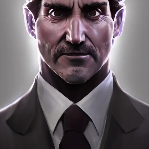 Prompt: an evil Justin Trudeau, made by Stanley Artgerm Lau, WLOP, Rossdraws, ArtStation, CGSociety, concept art, cgsociety, octane render, trending on artstation, artstationHD, artstationHQ, unreal engine, 4k, 8k,