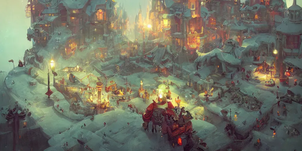 Image similar to Huge wonderland at night, magical, awestriking, impossibly detailed, by Sergey Kolesov