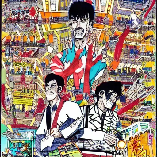 Image similar to 200 Hotels Manga by Frank Zappa and Akira Toriama