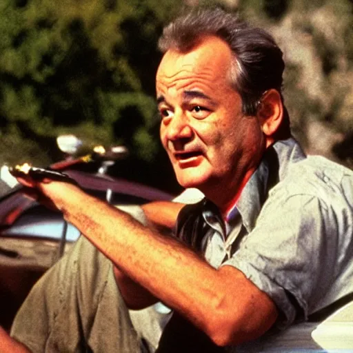 Prompt: bill murray as hunter thompson, movie still, promotional shot