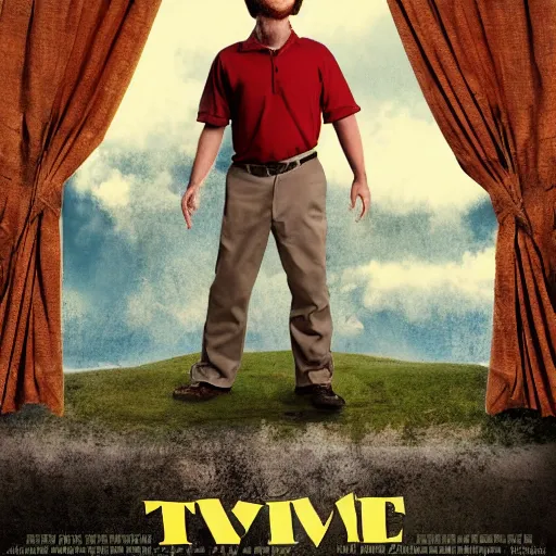 Prompt: tim from the show tim / : tims adventure, movie poster