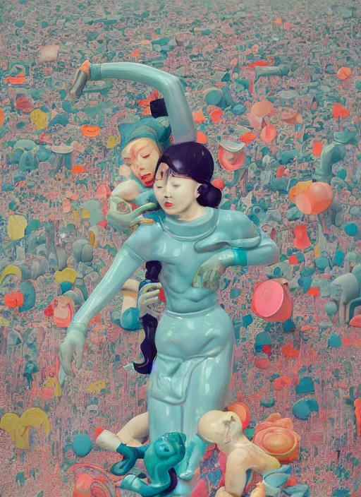 Image similar to photograph of a surreal contemporary ceramic sculpture by victo ngai and hikari shimoda