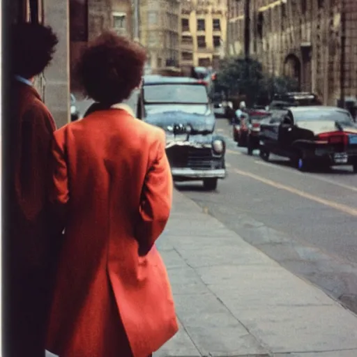 Image similar to An eccentric college student, 35mm film, by Saul Leiter, Jamel Shabazz, Nan Goldin