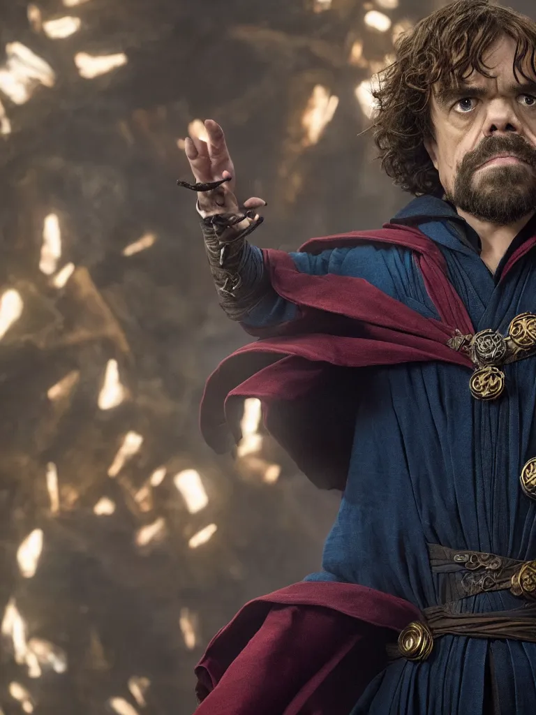 Prompt: Peter Dinklage as Doctor Strange