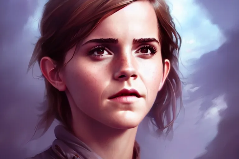 Image similar to emma watson inside a menu, hyper detailed, digital art, artstation, cinematic lighting, studio quality, smooth render, by artgerm, greg rutkowski, boris vallejo