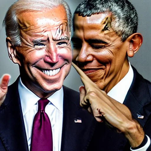 Image similar to joe biden looking in the mirror and seeing barack obama as his reflection, award winning photograph