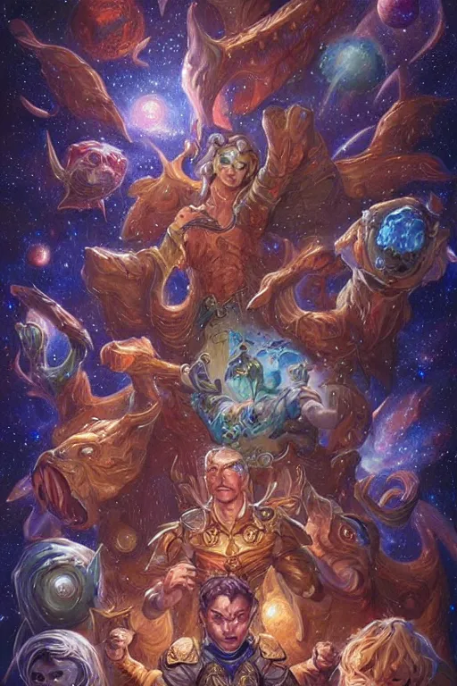 Prompt: beautiful oil painting with high detail of a wise Space ent made of stars from dungeons and dragons by artgerm and R.J. Palmer and wayne reynolds art station