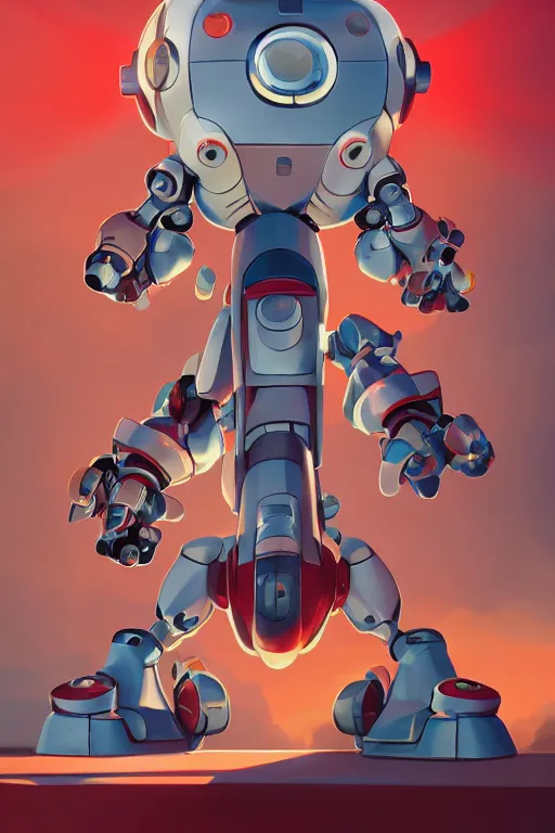 Image similar to metabots medabots medarotto medarot robot minimalist comics, behance hd by jesper ejsing, by rhads, makoto shinkai and lois van baarle, ilya kuvshinov, rossdraws global illumination ray tracing hdr radiating a glowing aura