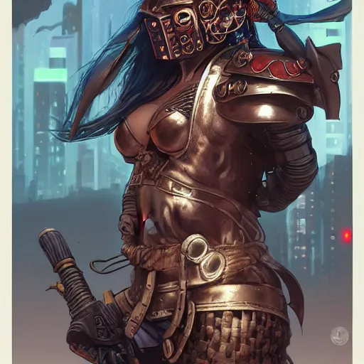 Image similar to cyberpunk viking helmet mask warrior goddess robot ninja fantasy, art gta 5 cover, official fanart behance hd artstation by jesper ejsing, by rhads, makoto shinkai and lois van baarle, ilya kuvshinov, ossdraws