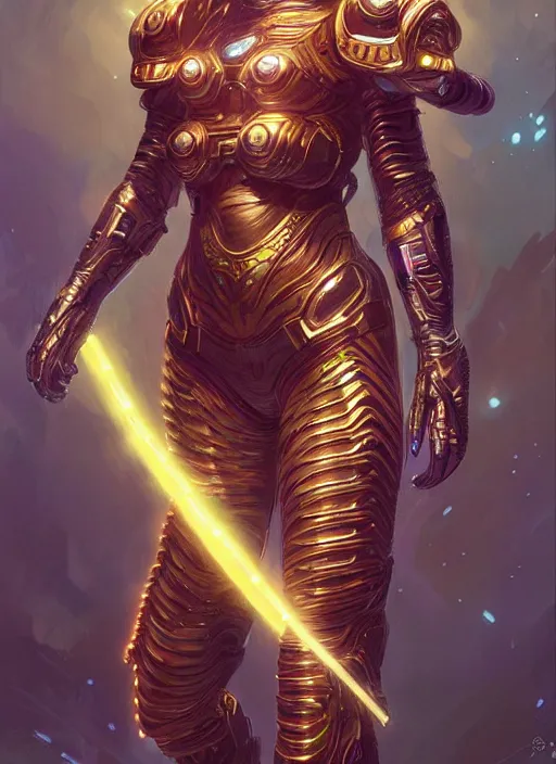 Prompt: full body portrait of a bengal cat in scifi battle armor, rgb led lights! intricate, elegant, highly detailed, digital painting, artstation, concept art, smooth, sharp focus, illustration, art by artgerm and greg rutkowski and alphonse mucha