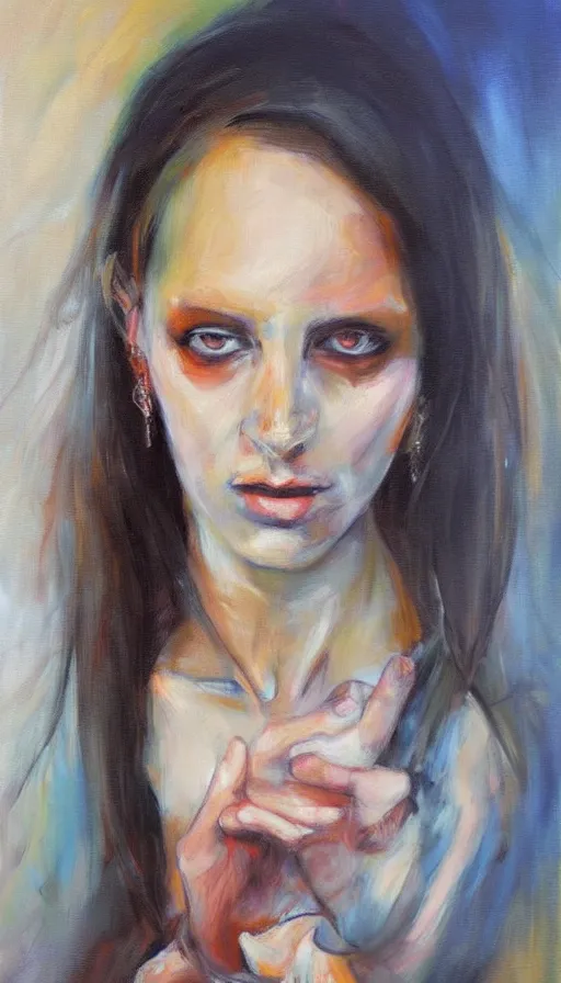 Image similar to psytrance artwork, by emilia wilk