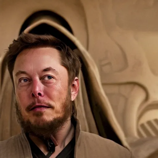 Image similar to elon musk as obiwan kenobi on tatooine