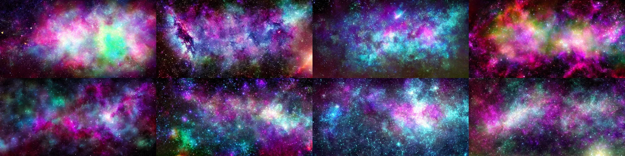 Prompt: stars, aura, milkyway, huble, realistic photo, nebula as clover, astrology, beautiful, genetic, night, hyper realistic