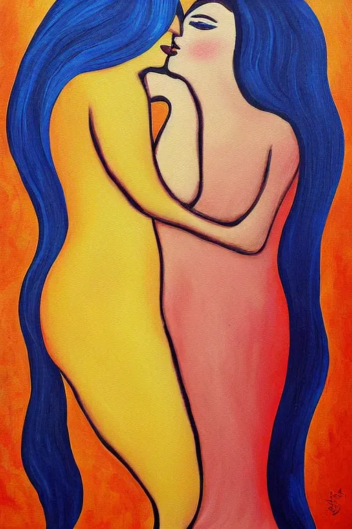 Image similar to kiss beautiful harmony painting