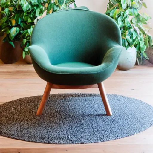 Prompt: an avocado armchair