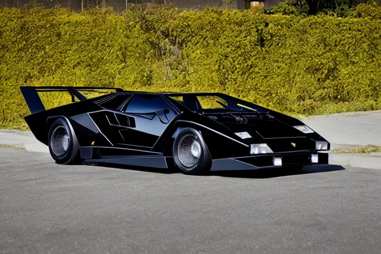 Prompt: wish. com version of a lamborghini countach