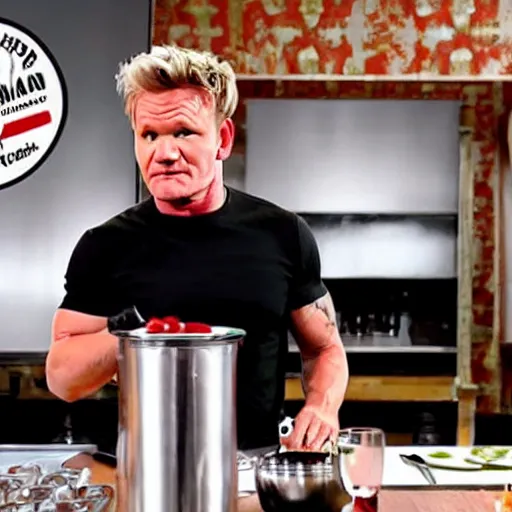 Prompt: Gordon Ramsay starring in a Quentin Tarantino movie