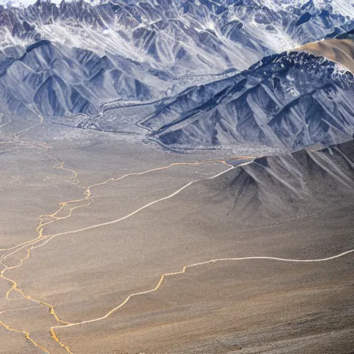 Prompt: bird's eye view of the Tibetan plateau, 4k,