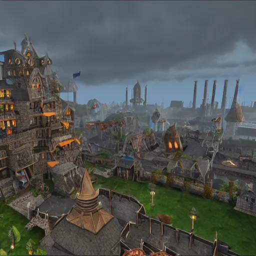 Image similar to stormwind city, in unreal engine