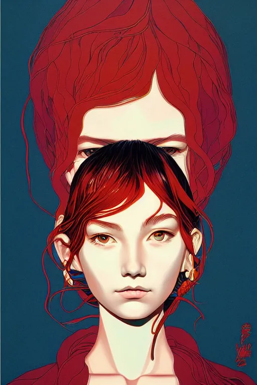 Image similar to portrait of gaea by james jean by ilya kuvshinov kintsugi